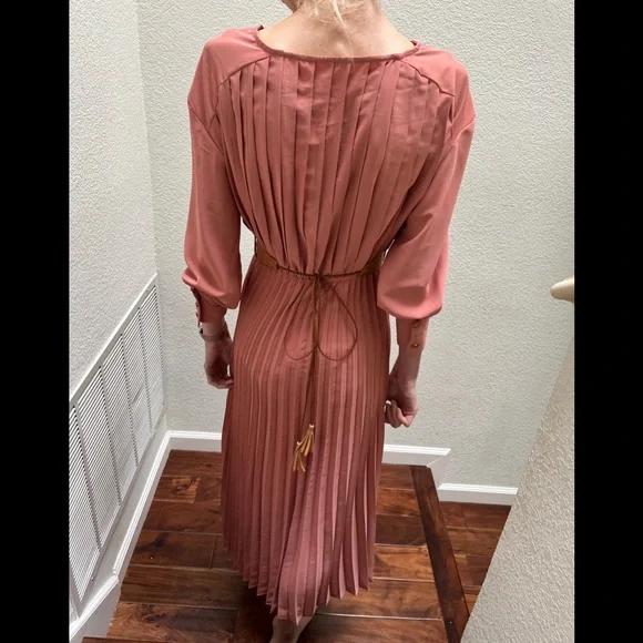 SHEIN | Surplice neck drop shoulder pleated dress - Picture 8 of 14